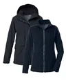 killtec Damen Outdoorjacke/3 in 1 Funktionsjacke mit Kapuze und einzippbarer Fleecejacke KOW 189 WMN JCKT, schwarz blau, 36, 43311-000
