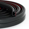 Selbstklebend Türdichtung Dichtungsband, Gummidichtung für Fenster & Türen – Zugluftstopper, Lärmschutz, Energieeffizienz, Wetterfest, Haustür Dichtung Door Seal Schalldämmung Dichtband (Schwarz, 7M)