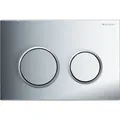 GEBERIT Betätigungsplatte Omega20, für 2-Mengen-Spülung glanzchrom/mattchrom/gla