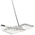 Wiltec Edelstahl Rasenrakel mit Stiel Gr. XL Sanden Leveler Flächenebner Garten