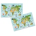 HERMA Kinder Schreibunterlage abwaschbar Weltkarte rutschfest Unterlage 55x35cm