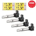 4x NGK U5002 ZÜNDSPULE ZÜNDMODUL VW POLO GOLF FÜR AUDI A1 A3 SKODA IBIZA SEAT