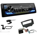 JVC KD-X472DBT 1-DIN Digital Autoradio mit Bluetooth DAB+ inkl. Einbauset für Ford KA ab 2008 schwarz