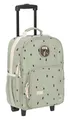 LÄSSIG Kinderkoffer Trolley Reisekoffer mit Teleskopstange und Rollen für Kinder Handgepäck/Trolley Happy Prints oliv