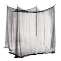 Aoreun Moskitonetz für Doppelbett Schwarz, 210x240x190 cm Großes Moskitonetz Bett Rechteckiger Netzvorhang Reise Insektenschutz Mückennetz, Mosquito Net Bed für Zuhause,Camping, 4 Einträge