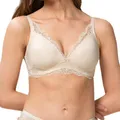 Triumph Damen BH Amourette Charm P, ohne Bügel, Gepolstert, Verstellbare Träger, 85D, Creamy Dream