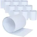 Jardinion Sichtschutzstreifen 10x 2,52m mit 6mm Rillen PVC Weiß