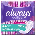 ALWAYS Dailies Normal To Go Slipeinlagen mit frischem Duft, 20 Stück