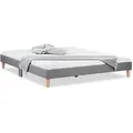 Homestyle4u Polsterbett, Grau, Textil, 180x200 cm, Schlafzimmer, Betten, Polsterbetten