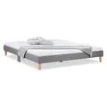 Homestyle4u Polsterbett 180x200 Grau Doppelbett Bett Futonbett Bettgestell mit Lattenrost