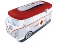 BRISA VW Collection - Volkswagen Neopren Universal-Schmink-Kosmetik-Kultur-Reise-Apotheke-Tasche-Mäppchen-Beutel T1 Bulli Bus (First Aid/Grau/Klein)