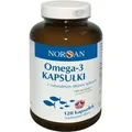 NORSAN Omega-3 mit natürlichem Fischöl EPA DHA 120 Kapseln