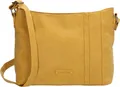 Damen Tasche Schultertasche Umhängetasche Crossover Bag Leder Optik Handtasche Gelb