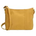 Christian Wippermann Damen Tasche Schultertasche Umhängetasche Crossover Bag Leder Optik Handtasche Gelb