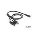 DeLOCK - Netz-Splitter - Gleichspannungsbuchse 5,5 mm (ID: 2,1 mm) (W) - Gleichspannungsbuchse 5,5 mm (ID: 2,1 mm) (M) - 50 cm (83287)