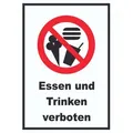 HB-Druck Hinweisschild Essen und Trinken verboten Schild, wetterfest, stabil, UV-beständig, kratzfest DIN-A4 210x297mm selbstklebend