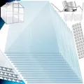 KESSER® 14x Polycarbonat Hohlkammerstegplatten 4mm | 10,25m² Doppelstegplatte - 60,5 x 121 | Stegplatten UV-beständig Für Gewächshaus Gartenbau Carports | 50xKlammern, 50xZ-Clips & 30xGewächshausclips