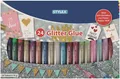 Glitter Glue 3D 24 je 10g Tuben Klebstoff f. Papier Karton Stoff (24,96 EUR/kg)