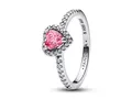 Pandora 198421C03-58 Ring - rosa Herz-Ring - Sterling Silber - Zirkonia Pink - Gr. 58