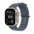 Apple Watch Ultra 3 GPS + Cellular 49mm Natur Titanium Case mit Maritimblau Ocean Band MEWH4QF/A