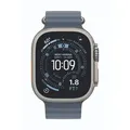 Apple Watch Ultra 3 Cellular 49mm Natur Titan Gehäuse mit Maritimblau Ocean Band