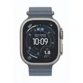 Apple Watch Ultra 3 Cellular 49mm Natur Titan Gehäuse mit Maritimblau Ocean Band
