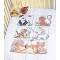Dimensions Kreuzstich Set "Steppdecke Tierbabys", Stickbild gedruckt, 86x109cm