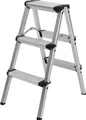 Craftfull Doppel-Klapptritt CF-131A | Aluminium-Trittleiter - Anti-Rutsch - Leiter - Klappbar - Sicherheitsbügel - 150 kg - 2-5 Stufen (2 x 3 Stufen)