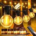 Lichterkette Led Außen Strom Outdoor - 15M 18+1 G40 Glühbirnen Garten Beleuch...