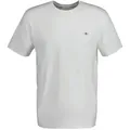 GANT Herren T-Shirt - REGULAR SHIELD, Rundhals, kurzarm, Baumwolle, Stickerei Weiß 2XL