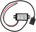 revolt USB Wandler: DC/DC-Spannungswandler für 12/24 V zu 5 V, 3 A, IP67, USB-A-Buchse (DCDC-Wandler, DC-DC-Abwärtswandlermodul, Roller)