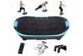 Skandika Vibrationsplatte V2, Fitnessgerät für Zuhause, Multi-Gym Sportgerät mit LCD-Bildschirm, Trainingsbänder, Oszillierende Vibration, Curved Design, leiser Motor