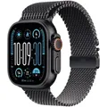 Apple Watch Ultra 2 Schwarz Titanium Milanese Loop Schwarz L 2024 GPS + Cellular 49mm