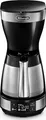 De'Longhi Filterkaffeemaschine ICM16731 | 10 Tassen | 1,25 l Isolierkanne | Edelstahl | Timer | Schwarz/Silber