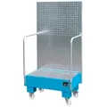 BAUER Südlohn BAUER Fahrbare Auffangwanne LPW mit Lochplatte 2 x 60 l, Lichtblau, 60 Liter