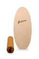 Indiana® Balance Board | DAS ORIGINAL Swiss Made - HANDGEFERTIGT | inkl. Premium Korkrolle | Balancierbrett Fiberglas verstärktem Holzkern | Gleichgewichtstraining für Kinder und Erwachsene (Buche)