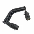 Spiralkabel 12 V, beidseitig mit 7-pol. Kunststoffstecker