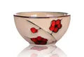 Goodwei Teeschale Matcha-Schale aus Keramik "Plum" mit handbemaltem Motiv, 210 ml, 1-tlg., Keramik