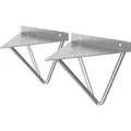 Ml-design - 2 Stück Regalhalterung 160 Mm, Grau, Aus Metall, Dreieckige Regalhalterungen, Schwebe Regalwinkel, Haarnadel Wandhalterung, Prisma Regalträger Wandmontage, Hairpin Wandregal Wandkonsole