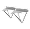 ML-DESIGN Wandregalhalter Regalhalterung Winkel Halterung für Regale & Konsolen Regalträger, 2-tlg., Regalstütze Prisma 2er Set solide Regalwinkel Industrial Metall