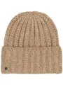 LOEVENICH Gestrickte Beanie | Rippenmuster | OneSize | Warme Wintermütze für Damen Toffee