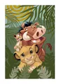 Komar Bild Lion King Carefree Trio, Disney (1 St), Wandbild zur Dekoration im Kinderzimmer - ohne Rahmen