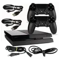 PS4 Fat Konsole 500GB 1TB Weiss Schwarz Rot Modell Controller Farbe wählbar 1TB Schwarz #33 (Modell CUH-1116B) Stromkabel + HDMI Kabel + 2 original Controller SCHWARZ