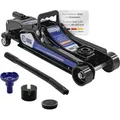 ECD Germany Wagenheber hydraulisch 2,5T 80-360 mm, 2x Gummiauflagen & SUV-Adapter, Flach KFZ Rangierwagenheber mit 360° Rollen Radwechsel Montageh...