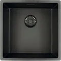 SOLIDO flächenbündige Spüle CAGRPP40BK-FL Black Line, Schwarz