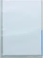 FOLDERSYS Prospekthülle Sichthüllen A4 mit Indexstreifen PP VE=100 Stück blau.