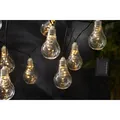 LED Solar Lichterkette Glow mit 10 Glühbirnen für Garten Terrasse Balkon 1,9m