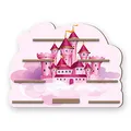 Regal „Märchenschloss“ geeignet für Toniebox und Tonies inkl. 40 Metallplättchen für Flexible Befestigung der Tonie Figuren (Märchenschloss)