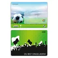 Einladungskarten Einschulung Schulanfang Jungen Mädchen 8 Stück - Fußball Ticket