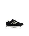 Armani Exchange Men Side Geometric Logo Motifs Sneaker, Multicolor, 10